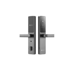 Ezviz DL05 — încuietoare inteligentă Wi-Fi/Bluetooth, amprentă, PIN, card, IP65, Type-C, 8×AA